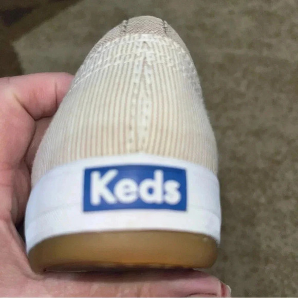 Keds tan and white stripe sneakers - Picture 8 of 8